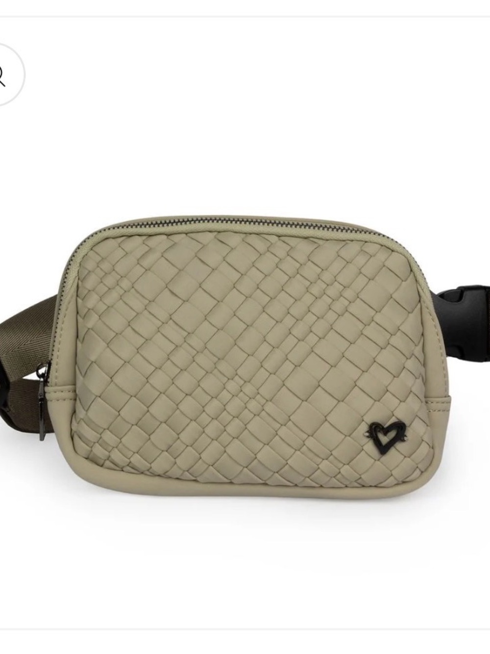 NWT PreneLove Woven Leather Belt Bag - Beige